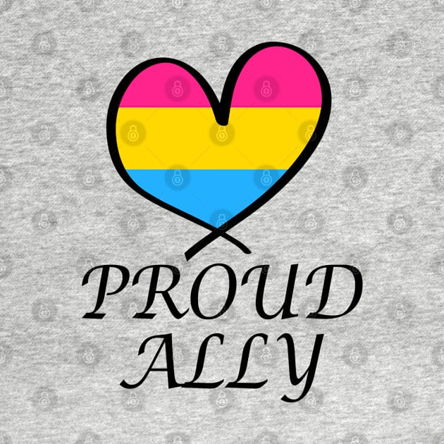 Proud Ally LGBT Gay Pride Month Pansexual Flag by artbypond
